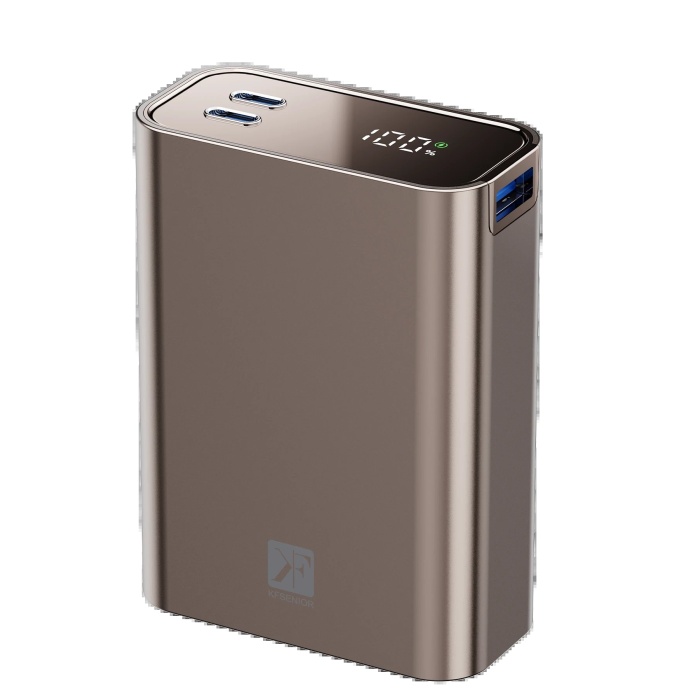 KYL06 PW501 20.000 mAh Dijital Göstergeli 2 Adet 45W Type-C ve 22.5W USB Çıkışlı Şarj PD Hızlı Şarj Magsafe Powerbank - Titanyum