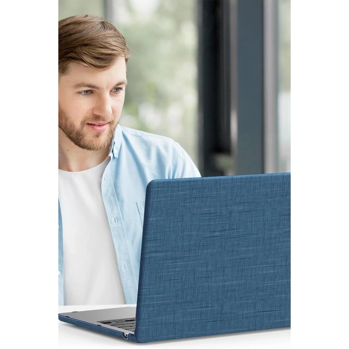 KYL06 Macbook Air 13.6 Macbook Kumaş Kapak - Lacivert