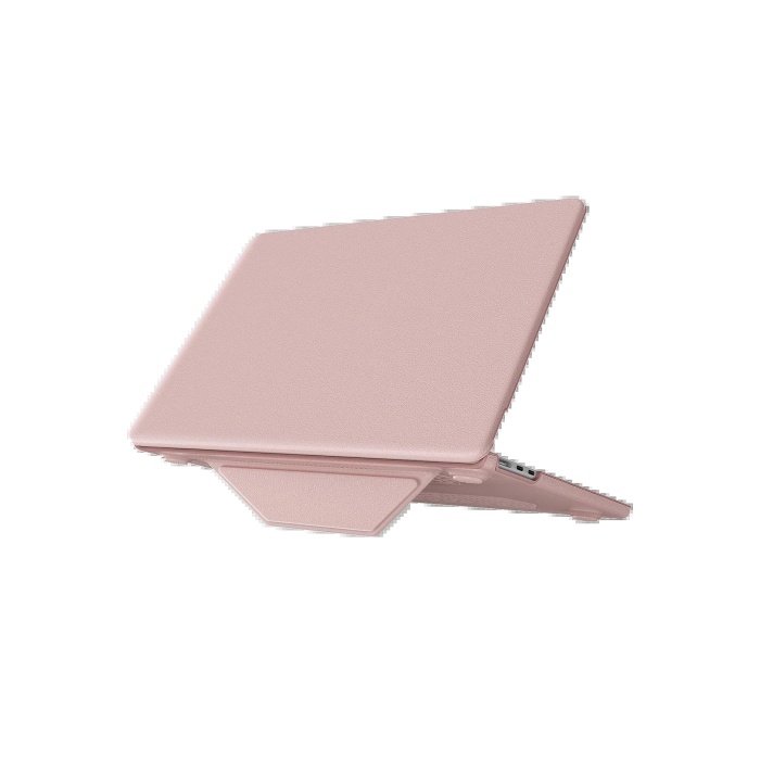 KYL06 Macbook Pro 14 2021 Macbook Deri Kapak - Pembe
