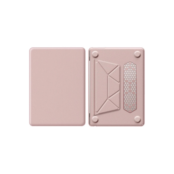 KYL06 Macbook Pro 14 2021 Macbook Deri Kapak - Pembe