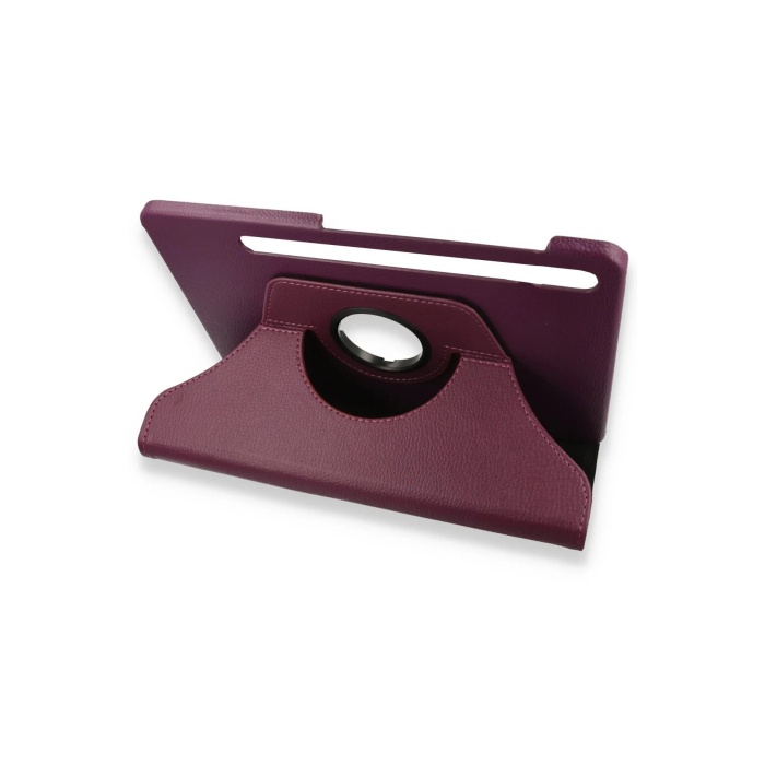 KYL06 Samsung Galaxy X800 Tab S8 Plus 12.4 Kılıf 360 Tablet Deri Kılıf - Mürdüm