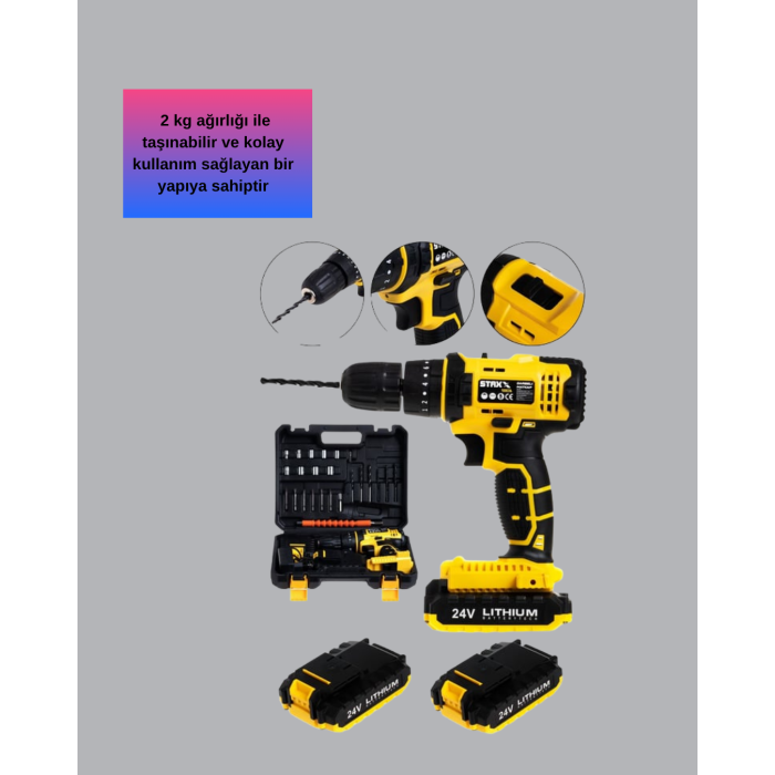 Ev ve Atölye İçin 12V Akülü Matkap | Plastik Mandren ve Metal Şanzıman