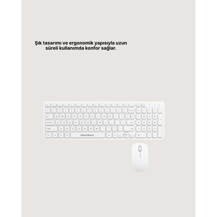 Kablosuz Klavye ve Mouse Seti - Ergonomik Tasarım, Sessiz Kullanım, Geniş Uyumluluk