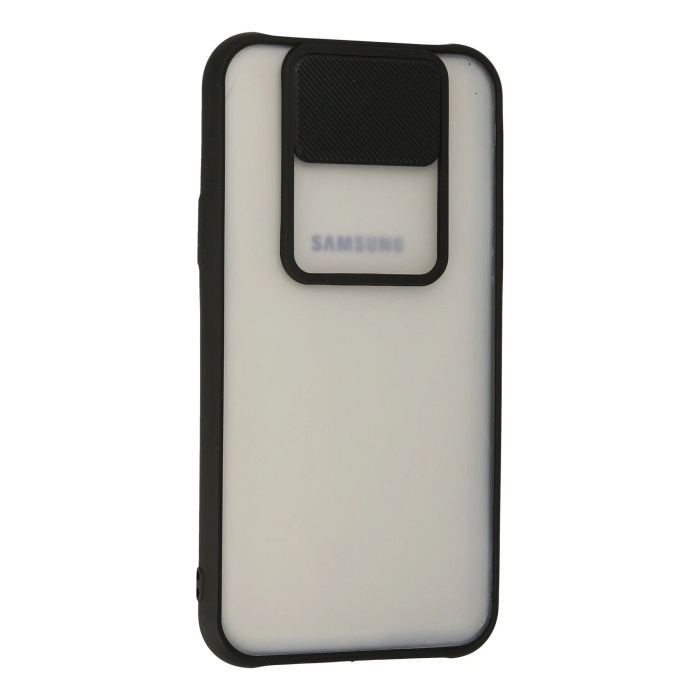 KYL06 Samsung Galaxy J7 Kılıf Palm Buzlu Kamera Sürgülü Silikon - Siyah