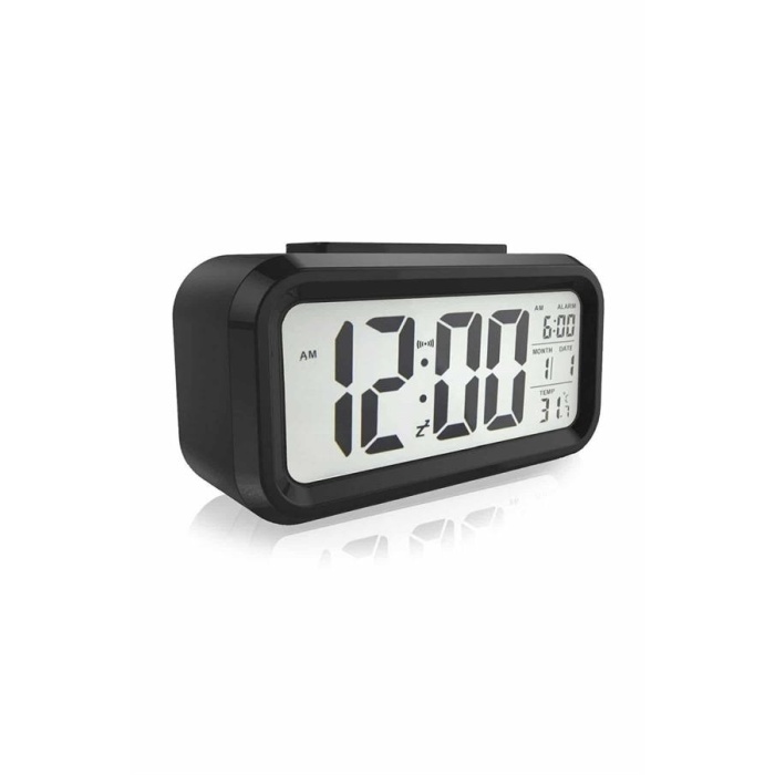 Dijital Masa Saati Takvim Çalar Saat Alarmlı Işıklı Led Ekran Pilli