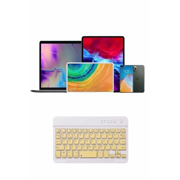 Bluetooth Şarj Edilebilir Mini Q Klavye Kablosuz Taşınabilir