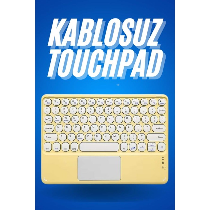Bluetooth Touchpad Klavye Ultra İnce Taşınabilir Q Klavye