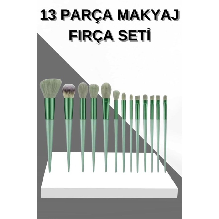 13 Parça Makyaj Fırça Seti Far Fırçası Allık Fırçası Yumuşak Uçlu
