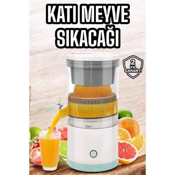 Taşınabilir Kablosuz Taşınabilir Şarjlı Narenciye Sıkacağı Portakal Meyve Sıkacağı Çift Bıçaklı