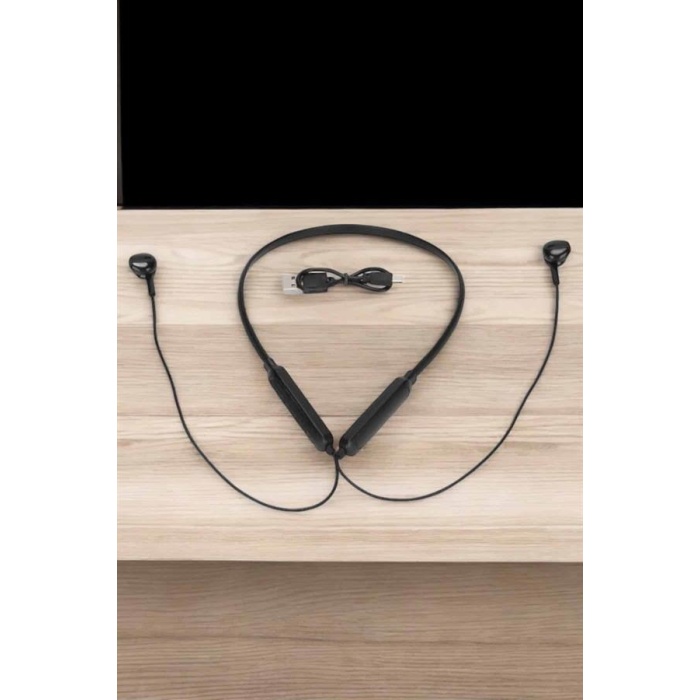 Kablolu Boyun Askılı Dijital Göstergeli Bluetooth Kulaklığı 60 Saat