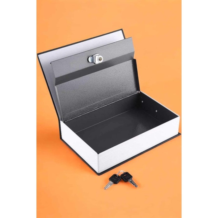 Gizli Kasa İngilizce Sözlüğü Kitap Görünümlü Anahtarlı Gizli Mini Çelik Kasa Kilitli