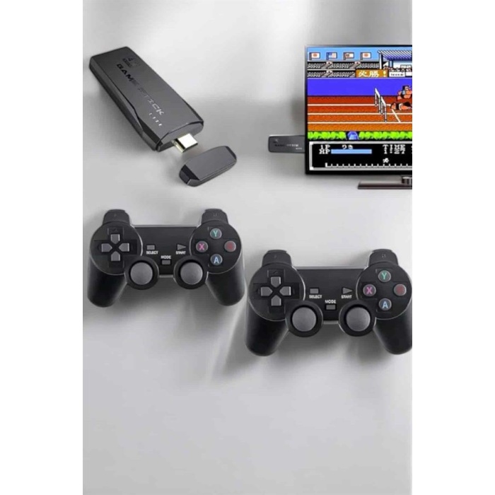 Atari Oyun Konsolu 2000 Oyunlu Game Stick 2.4G Wireless
