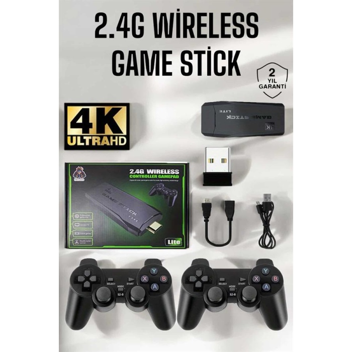 Gaming Atari 2.4g Uyumlu Kablosuz Çift Kol Game Stick