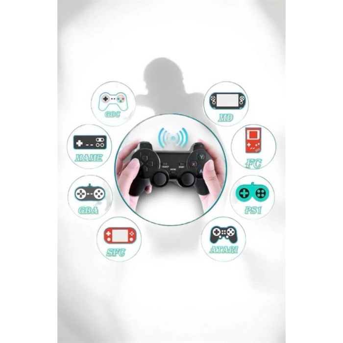 Gaming Atari 2.4g Uyumlu Kablosuz Çift Kol Game Stick