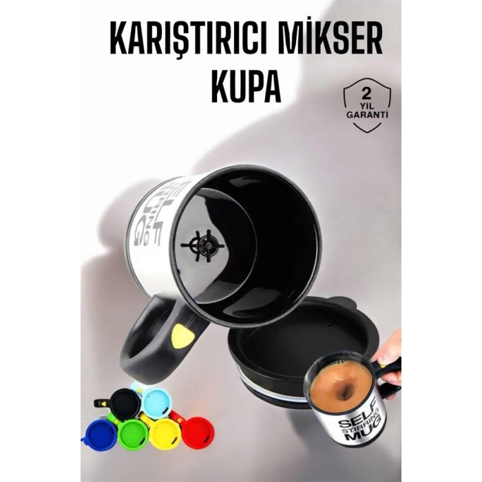 Yazılı Kupa Kendi Kendini Karıştıran Mikser Kupa Termos Bardak