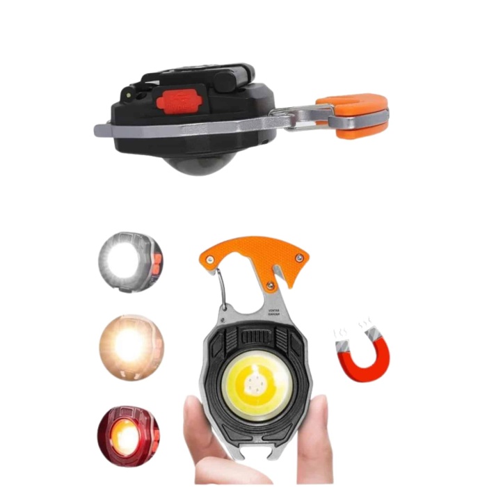 Çok İşlevli Acil Durum Işığı USB Şarjlı Cep Feneri 7 Farklı Mod