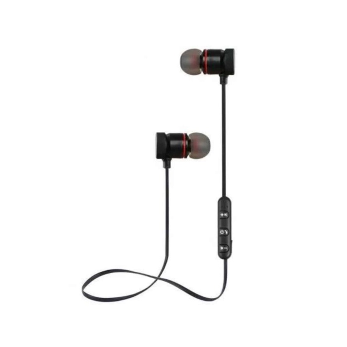 Sports Mıknatıslı Siyah Bluetooth Kulaklık Kablolu Uzun Pil Ömrü