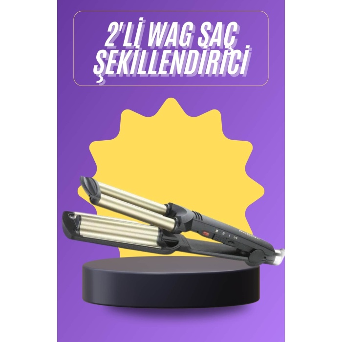 Profesyonel Seramik Kaplama Saç Şekillendirici Wag Maşa Isı Ayarlı