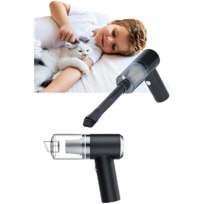 Yeni Nesil Mini Vakumlu Araç Süpürgesi El Süpürgesi Şarjlı