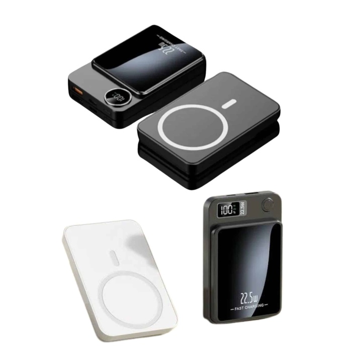 Taşınabilir Şarj Magsafe Powerbank 10.000 mAh Hızlı Şarj Led Göstergeli Kablosuz