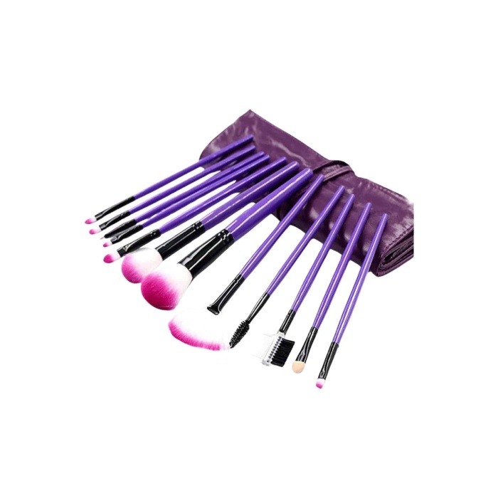 12 Parça Yumuşak Uçlu Makyaj Fırça Set-Göz ve Yüz Makyajı İçin Fırça Seti Profesyonel Makyaj Seti