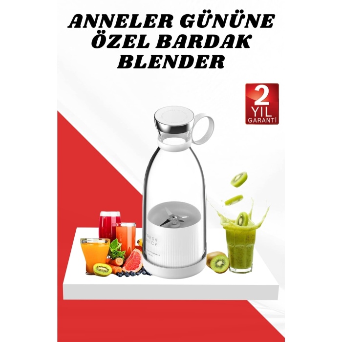 Anneler Gününe Özel Hediye Bardak Blender Paslanmaz Çelik Bıçaklı