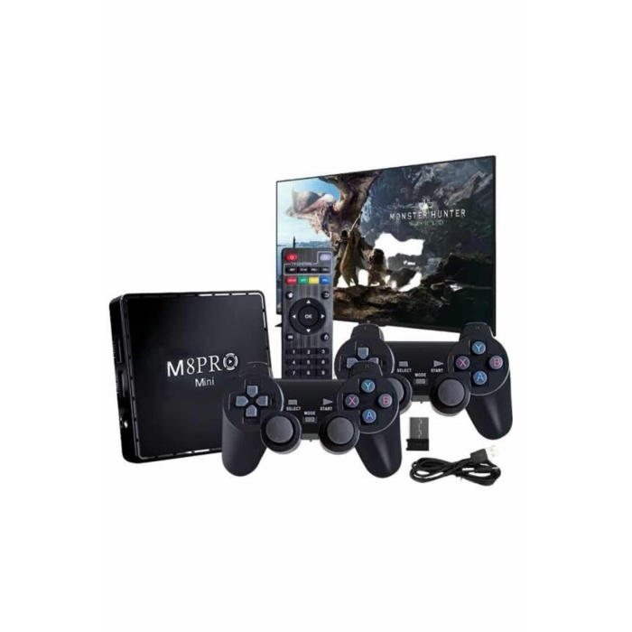 M8 PRO MINI 4 8 10 K HD HDR Android Tv 5G Retro 10000 Oyunlu