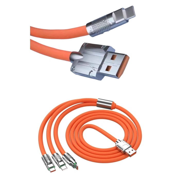 Android ve İOS Uyumlu 180 Derece Type-c Şarj Kablosu