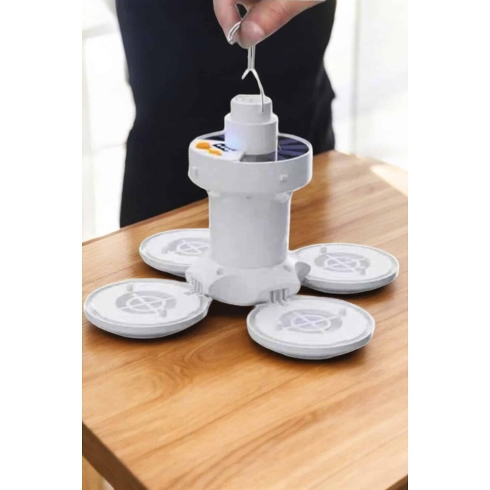 Kamp Lambası Işıldak Beyaz Işık Güneş Enerjili Solar Aydınlatma 5 Kanatlı Katlanabilir