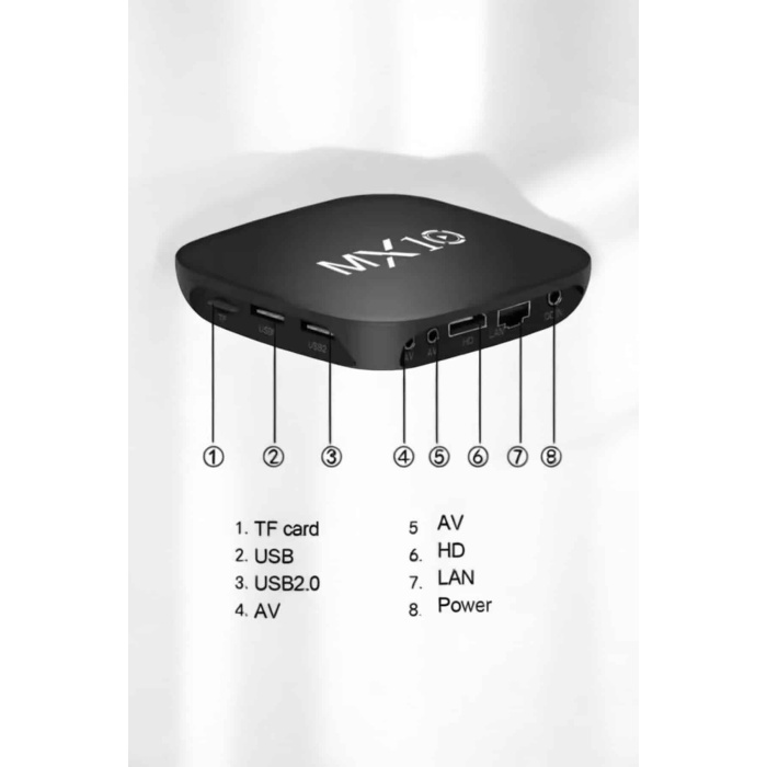 4K TV Uyumlu HD Çözünürlüklü Mx Box S 8 GB