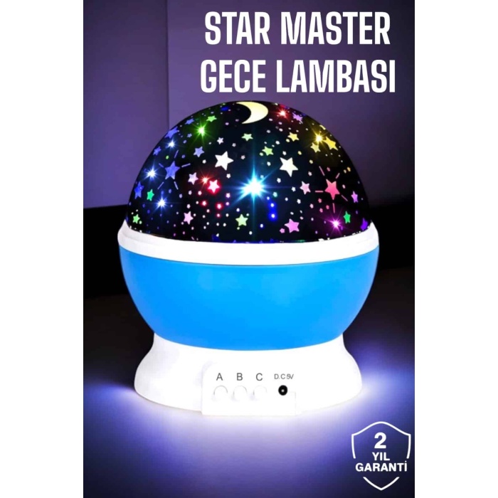 Yıldızlı Gökyüzü Projeksiyon Gece Lambası Hareketli Işık Şovu