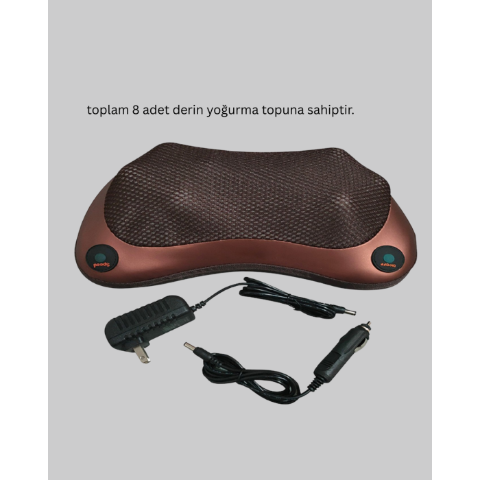 Ergonomik Derin Yoğurmalı Boyun Bel Sırt Masaj Cihazı Priz Çakmak Girişli