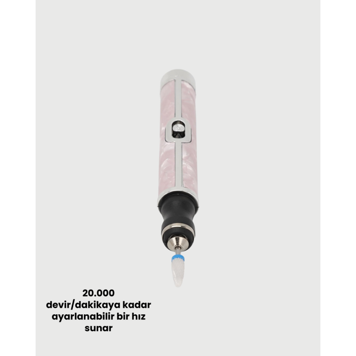 Ergonomik Saplı 20.000 RPM Hız Kontrollü Manikür Pedikür Makinesi