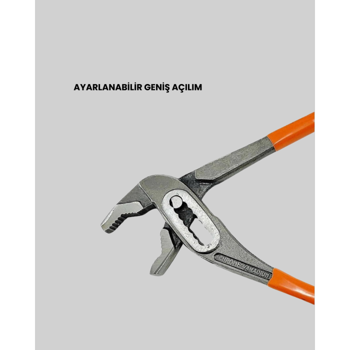 Ayarlanabilir Kurbağacık Pense Boru Anahtarı Çelik Malzeme