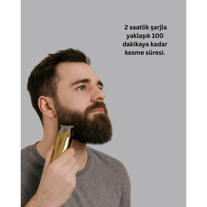 Berber Tipi Saç Sakal Kesme Makinesi USB Şarjlı Sessiz Motorlu