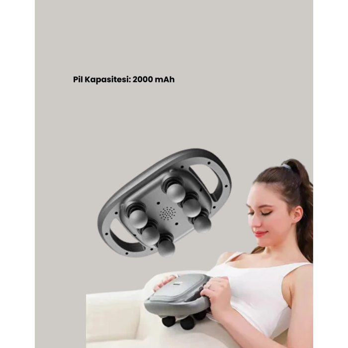 Profesyonel 6 Başlıklı Şarjlı Masaj Tabancası 2000 mAh Güçlü Performans