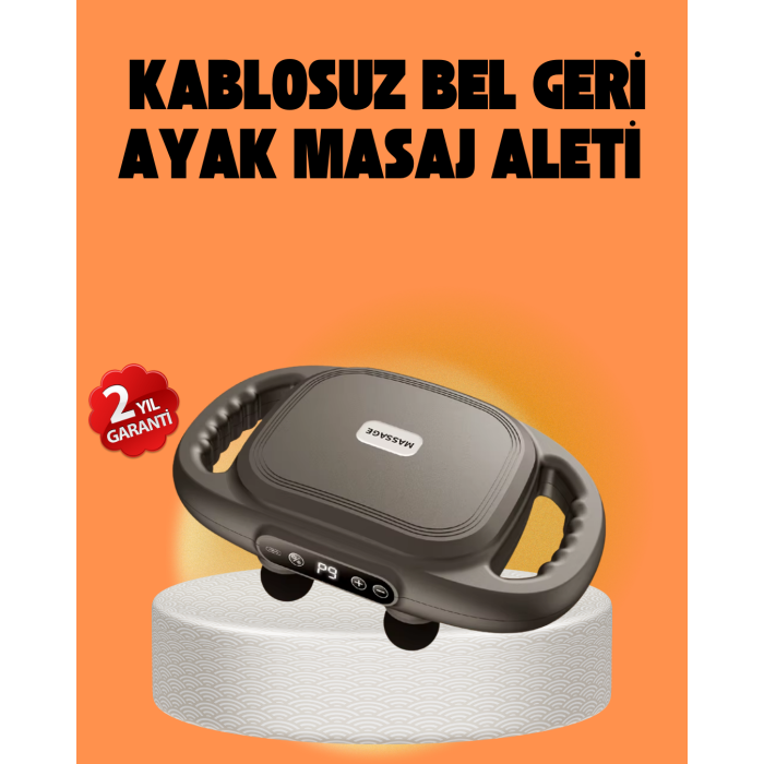 Şarjlı 6 Başlıklı Masaj Tabancası 2000 mAh Sessiz Güçlü Motor