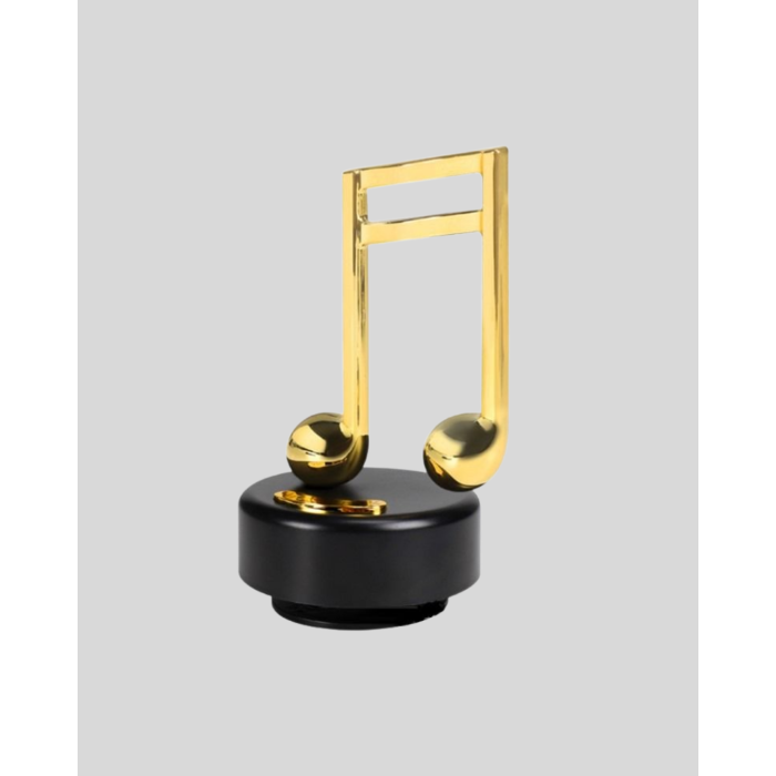 Altın Nota Figürlü Dönen Müzik Kutusu Dekoratif Music Box