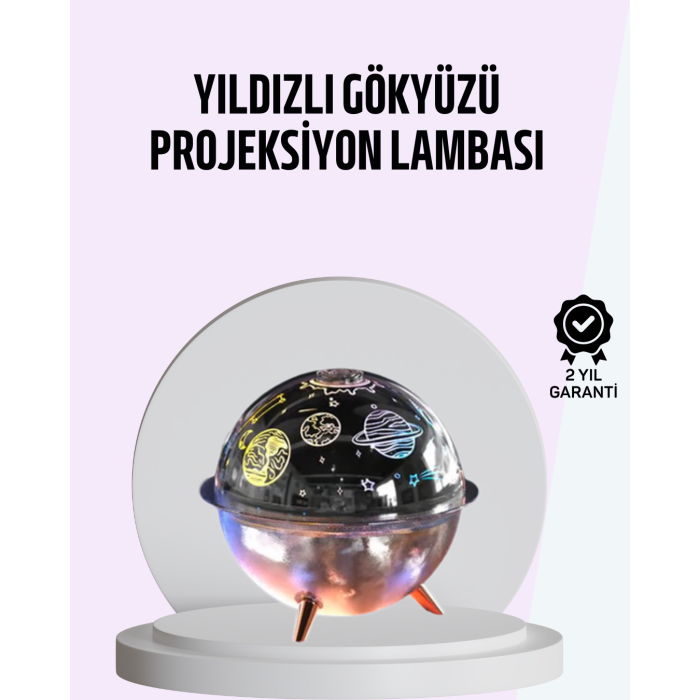 USB Şarjlı Uzay Temalı Işık Projektörü Hava Nemlendirici
