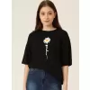 Baskılı Kadın T-shirt - Siyah