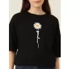 Baskılı Kadın T-shirt - Siyah