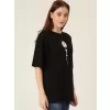 Baskılı Kadın T-shirt - Siyah