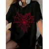 Baskılı Kadın T-shirt - Siyah