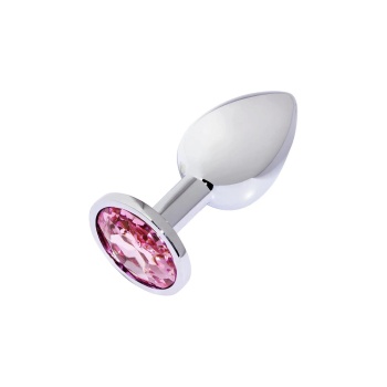 Metal Elmas Taşlı Anal Plug Rose Küçük Boy