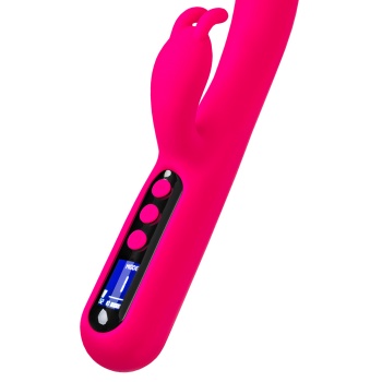 eroTeq Klitoral uyarımlı G noktası vibratörü Rablock, silikon, pembe, 23,5 cm
