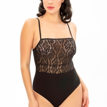 Kare Yaka Sıfır Kol Siyah Renk Kadın Babydoll