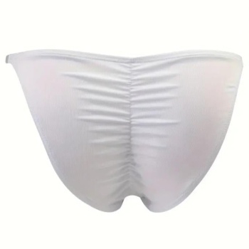 Erkek Beyaz Büzgülü Slip İç Giyim