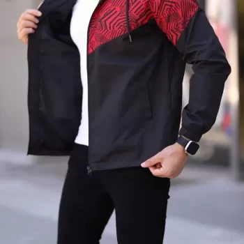 Unisex Kapüşonlu İçi Astarlı Yağmurluk - Siyah