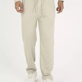 Jakar Kutu Desenli Baggy Eşofman Pantolon - Gri