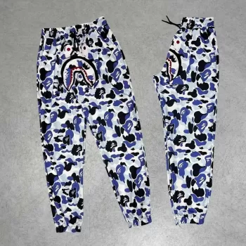 İki İplik Mevsimlik Bape Nakişli Eşofman Pantolon - Gri